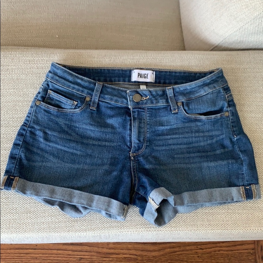 Paige Denim Cuffed Denim Shorts